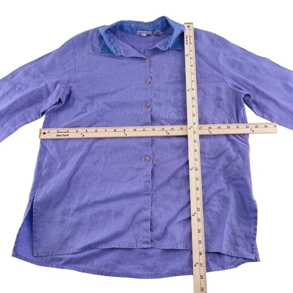 Chicos Design Womens Size 1 Light Purple Button-Up Long Sleeve Shirt - Picture 3 of 5